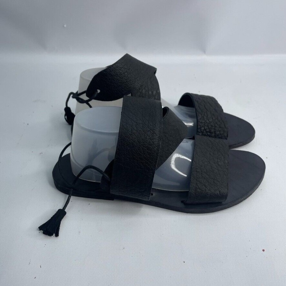 HUMA BLANCO Black Lace Up Sandals 6.5 (37)